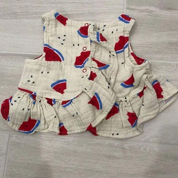 Cat and Jack Watermelon Ruffled Top - Picture 2 of 4